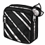 Striped Black Varsity Pouch