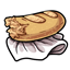 French Bread Tucked White Fabric