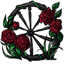 Rustic Crimson Flower Wheel