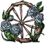 Rustic Blue Flower Wheel