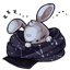 Tired But Astronomically Hoppy Bunny Fabric