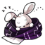Tired But Logically Hoppy Bunny Fabric