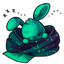Tired But Strangely Hoppy Bunny Fabric