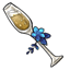 Glittering Floral Champagne