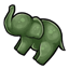 Tiny Jade Elephant Charm