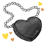 Slate Conversation Heart Purse