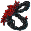 Knotted Ruby Wreath