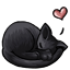 Black Friendly Thumbed Feline Companion