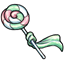 Mint and Strawberry Rubbery Lollipop