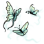 Wispy Iridescent Butterfly Companions