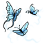 Wispy Ice Blue Butterfly Companions