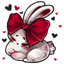 Passionate Lovey Bunny Bow
