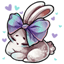 Cosmic Lovey Bunny Bow