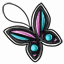 Candied Butterfly Keychain