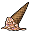 Southern Peach Ice Cream Waffle Cone