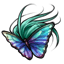 Teal Wisps of the Butterfly