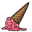 Salted Watermelon Ice Cream Waffle Cone