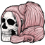 Pink Skull Girl Ponytail