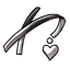 Strappy Faded Heart Charm