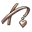 Strappy Golden Heart Charm