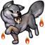 Playful Grey Wolf Demon Puppy Companion