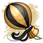 Gilded Hot Hair Balloon