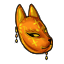 Flaming Kitsune Mask