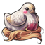Peach Chubby Bird Fluff