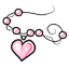 Lovely Pearl Heart Dangle Choker