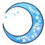 Blue Crescent Moon