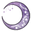 Periwinkle Crescent Moon