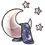 Navy Chibi Moon and Star Tights