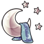 Teal Chibi Moon and Star Tights