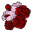 Orchid Bunched Fabric Roses