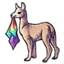 Rainbow Llama Fabric