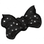 Cute Little Black Glitter Bow