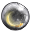 Golden Monochrome Moonlit Crystal Bowl