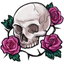 Rose Adorned Skull of Love