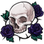Rose Adorned Skull of Sadness