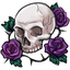 Rose Adorned Skull of Despair