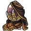 Gilded Ornamental Egg Draped Fabric