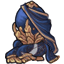 Sapphire Ornamental Egg Draped Fabric