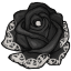 Silver Imprinted Rose