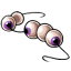 Lavender String of Eyeball Beads
