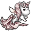 Creamy Unicorn Frilled Gown