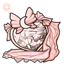 Peach Cloth Wrapped Trinket of the Crystal Moon