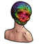 Decorated Rainbow Skull Mask