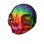 Rainbow Feline Skull