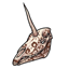 Decorated Aged Unicorn Skull