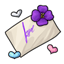 Violet Letter Powerful Heart Eyes